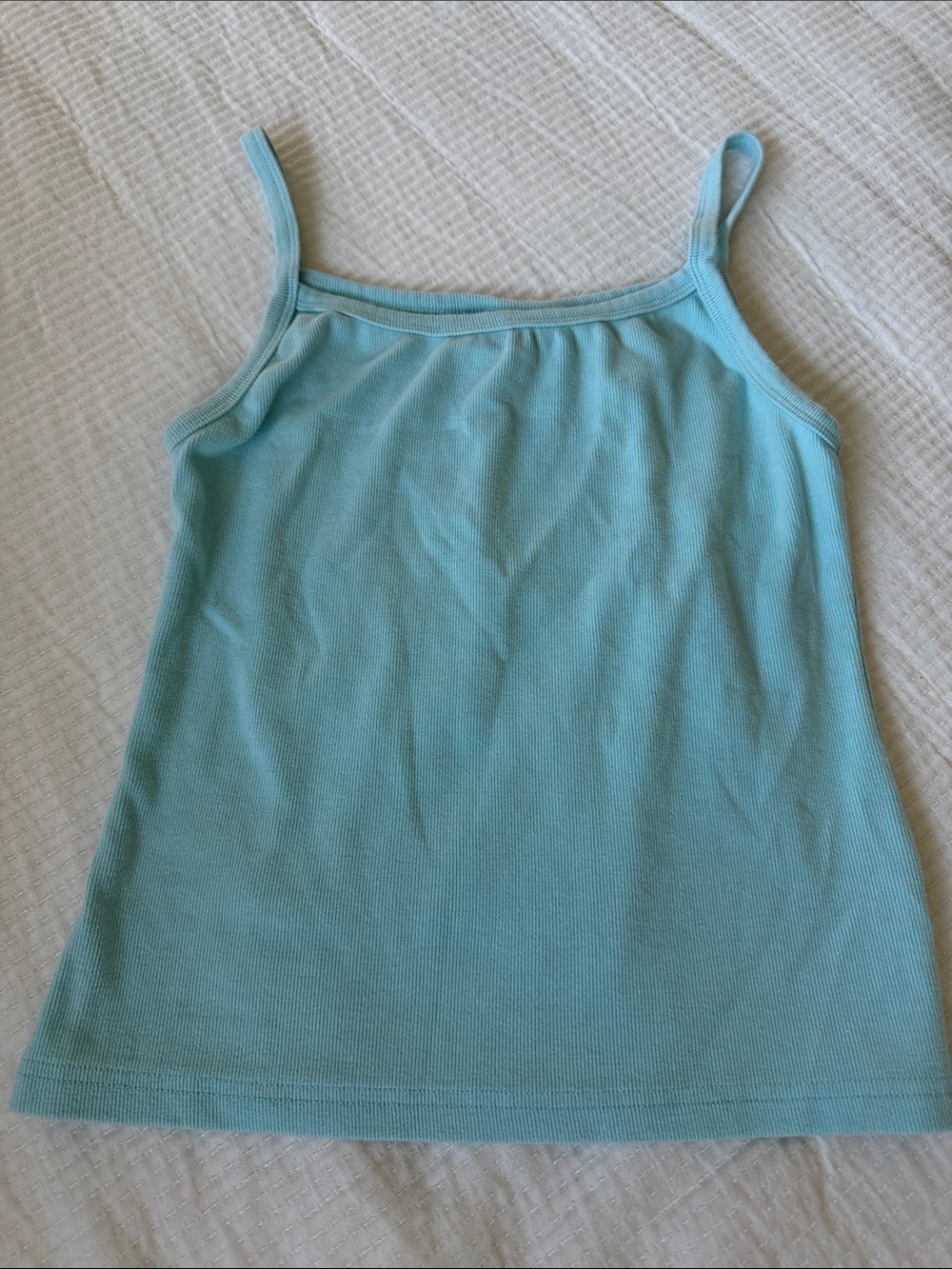 Light Blue Women's Ribbed Cami Tank Top